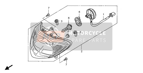 Honda SH125S 2007 SCHEINWERFER für ein 2007 Honda SH125S